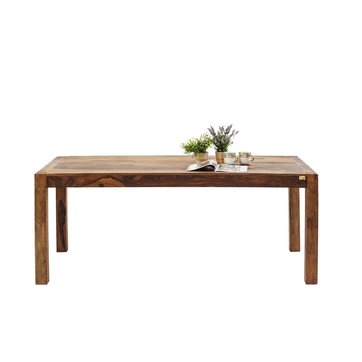 Plateau De Table 200x100 Cm En Bois De Rebut Multicolore Avec Une