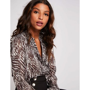 Blusa estampada, mangas compridas MORGAN