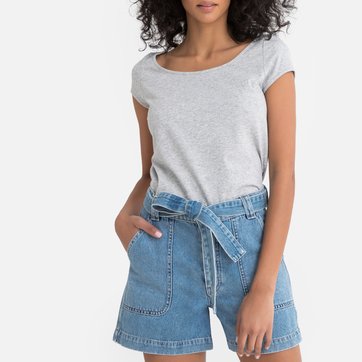 T-shirt com decote largo LA REDOUTE COLLECTIONS
