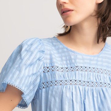 Bluse mit kurzen Volantärmeln LA REDOUTE COLLECTIONS