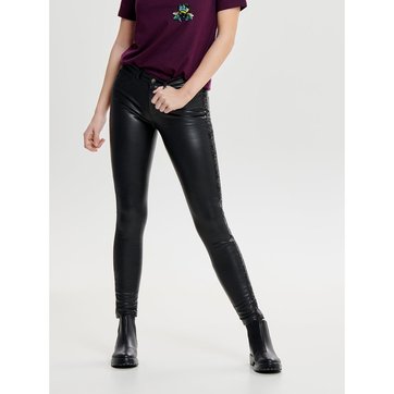 Pantalon cuir noir femme en solde | La Redoute