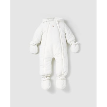 Combinaison Neige Bébé Garçon Fille - Veste Capuche Pieds Avec Gants - Fourrure Détachable Rose 12-18 Mois