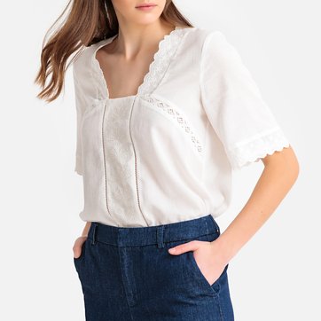 Blusa com bordado inglês, Tagogo SUD EXPRESS