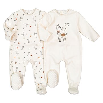 2er-Pack Strampler aus Samt, 0-3 Jahre LA REDOUTE COLLECTIONS