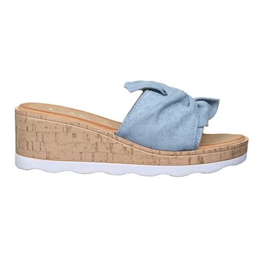 sandales compensées avec noeud