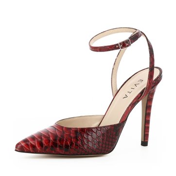 escarpin rouge bout ouvert