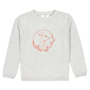 Camisola de gola redonda, em malha fina com estampado, 3-12 anos LA REDOUTE COLLECTIONS