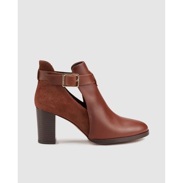 boots daim marron femme