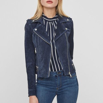 Veste Solde La Marine En Femme Redoute Cuir Bleu AfqwrBA