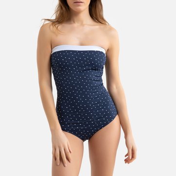 Maillot de bain 1 pièce bustier à pois LA REDOUTE COLLECTIONS