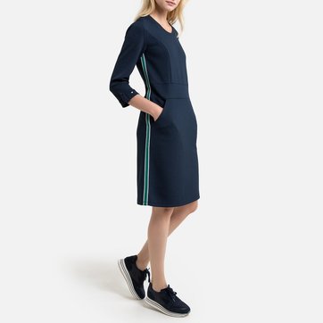 Vestido direito, malha com relevo ANNE WEYBURN