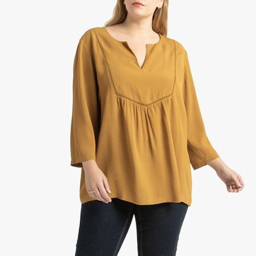 Blusa con cuello tunecino y manga 3/4 LA REDOUTE COLLECTIONS PLUS
