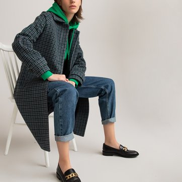 Karierter Mantel, gerade Schnittform LA REDOUTE COLLECTIONS