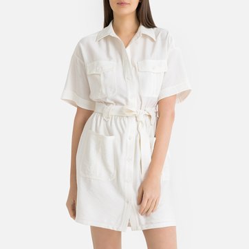 Vestido com botões, mangas curtas Vestido com botões, mangas curtas FRNCH