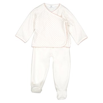 Pijama em veludo, para menina, prematuro-2 anos LA REDOUTE COLLECTIONS