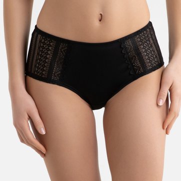 Shorty en microfibre et dentelle LA REDOUTE COLLECTIONS