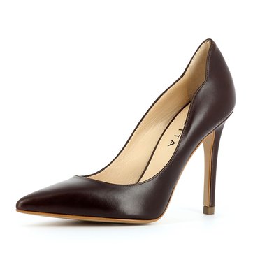 escarpins marron cuir