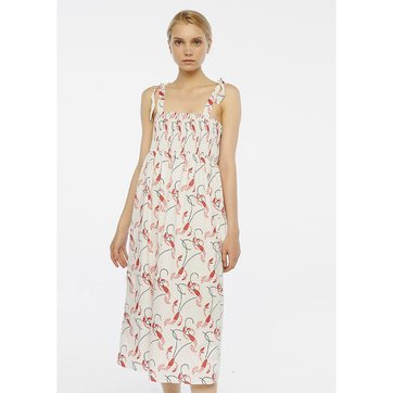 Midi-Kleid mit Printmuster, Träger zu binden, Baumwolle Midi-Kleid mit Printmuster, Träger zu binden, Baumwolle COMPANIA FANTASTICA
