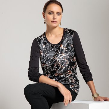 Camisola estampada, bimatéria ANNE WEYBURN