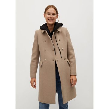 Manteau mi long femme camel | La Redoute Manteau pardessus en lainage camel femme CAMEL Grain de Malice