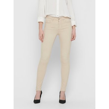 jean skinny beige femme