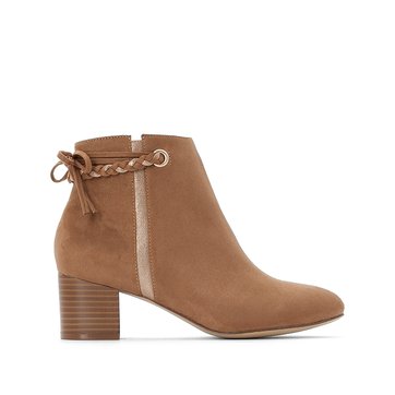 Botines de tacón con trenza y cordones para anudar LA REDOUTE COLLECTIONS