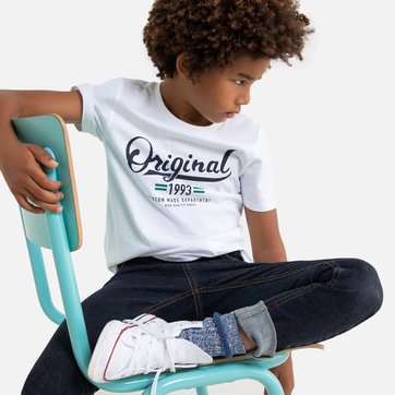 T-shirt de gola redonda, impressão à frente, 3-12 anos T-shirt de gola redonda, impressão à frente, 3-12 anos LA REDOUTE COLLECTIONS