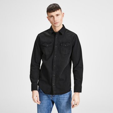 Chemise En Jean Noir Homme La Redoute