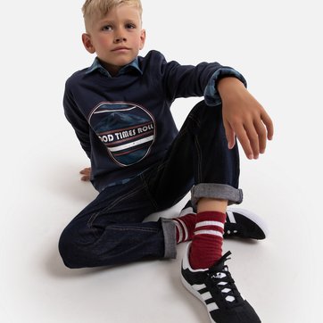 Sweat com gola redonda, motivo à frente, 3-12 anos LA REDOUTE COLLECTIONS