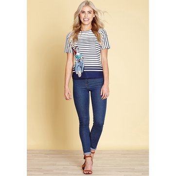 T-shirt estampada com gola redonda, mangas curtas YUMI