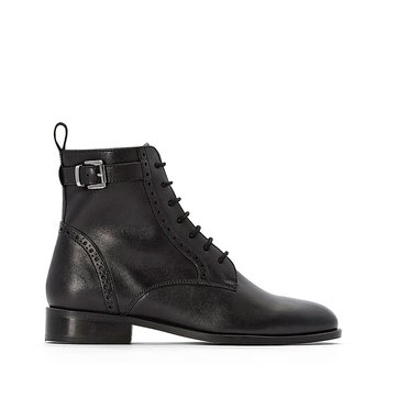 Botines de piel con cremallera, del 38 al 45 LA REDOUTE COLLECTIONS PLUS