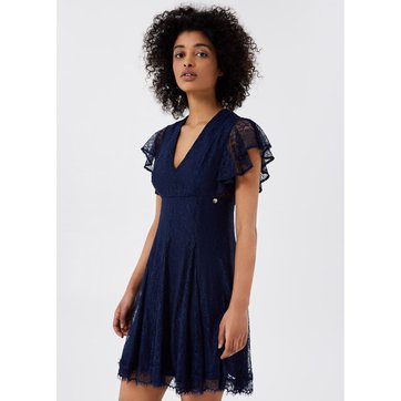 robe en dentelle bleu