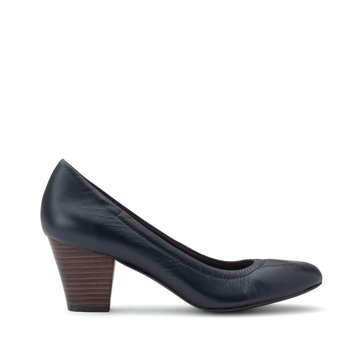 escarpins bleu marine cuir