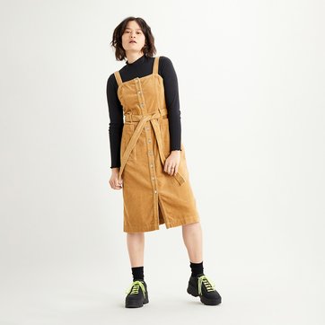 Vestido de alças, em bombazina LEVI'S