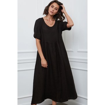 Robe En Lin Noire La Redoute