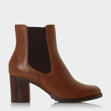bottine a talon camel