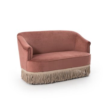 Sofa Ramona im Vintage-Stil, Samtbezug mit Fransen LA REDOUTE INTERIEURS