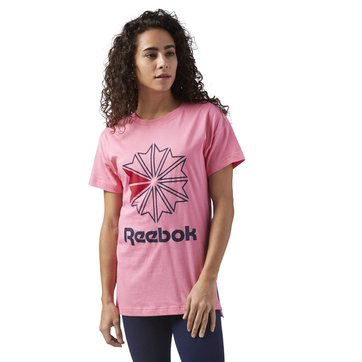 reebok classic t shirt femme rose