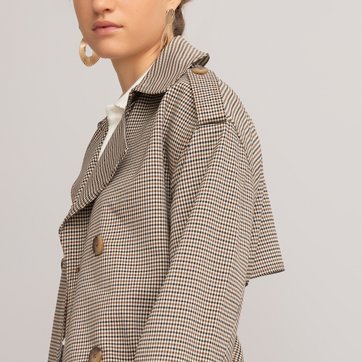 Karierter Trenchcoat in halblanger Form LA REDOUTE COLLECTIONS