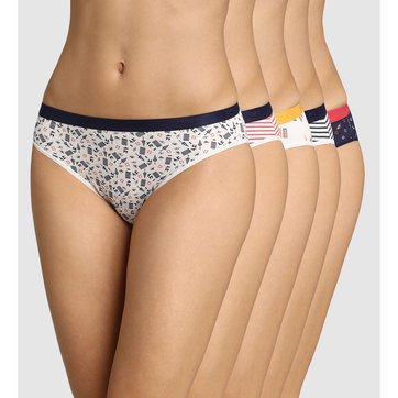 Lot de 5 slips pockets coton Lot de 5 slips pockets coton DIM
