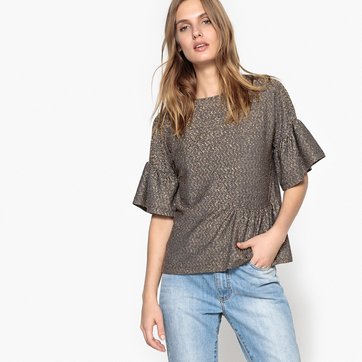 T-shirt brilhante, folho assimétrico LA REDOUTE COLLECTIONS