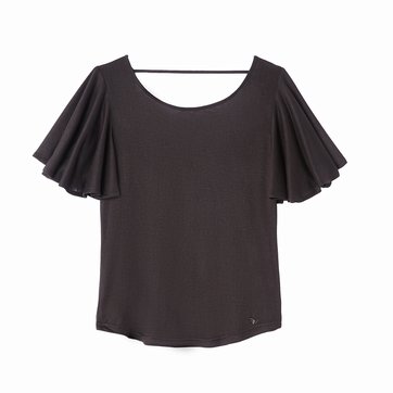 T-shirt de gola redonda, mangas curtas evasés LPB WOMAN