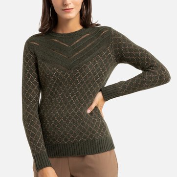 Pullover mit rundem Ausschnitt und Pointelle-Muster ANNE WEYBURN