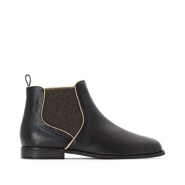 Chelsea-Boots mit goldfarbenem Dehneinsatz LA REDOUTE COLLECTIONS