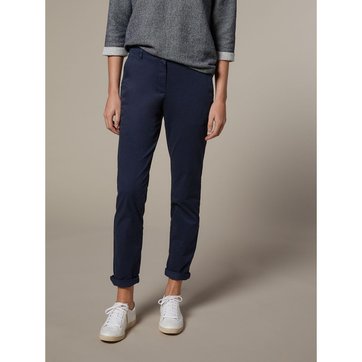 Pantalon chino bleu marine femme | La Redoute