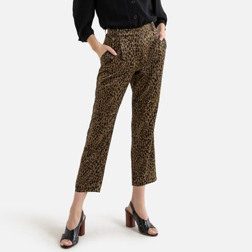 Hose mit Leo-Print, gerades Bein VILA