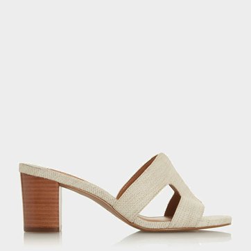 mules talon cuir femme