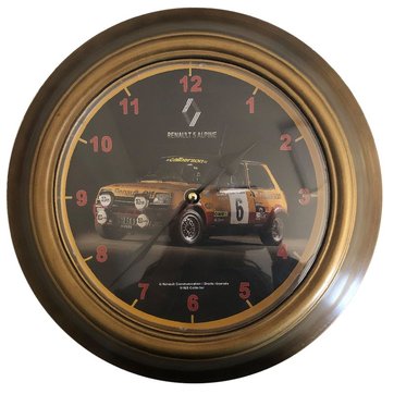 Horloge Murale Géante Renault 5 Alpine Turbo Calberson – Déco Garage Années 2025