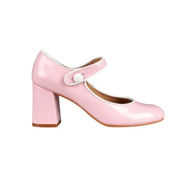 escarpin vernis rose poudre