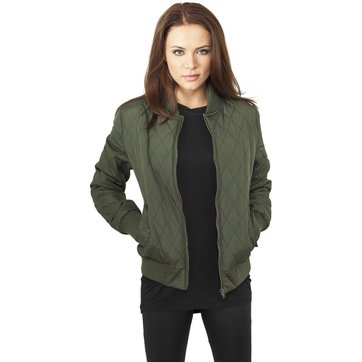 Veste femme URBAN CLASSICS | La Redoute Veste Velours Femme Urban Classics Matelassée Velvet Noir